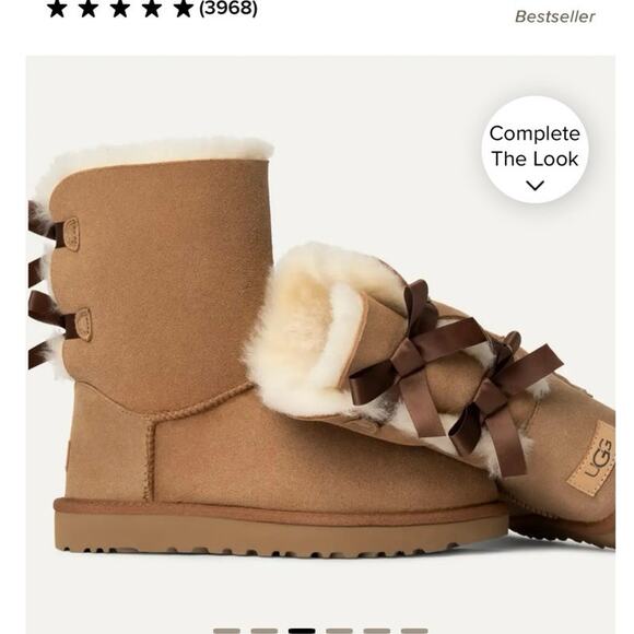 Ugg Bailey bow ii chestnut women’s size 8 - Picture 3 of 13